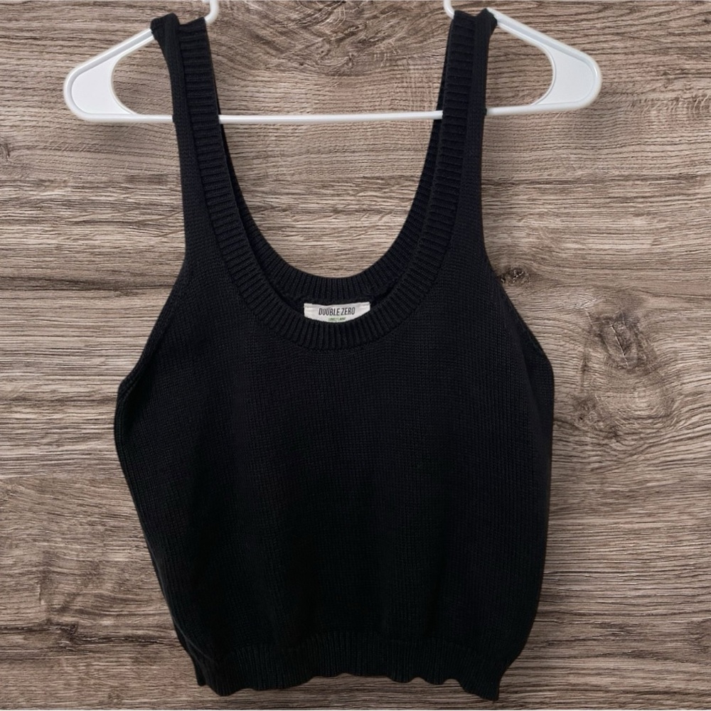Poetcore Sweater Tank Top Black
